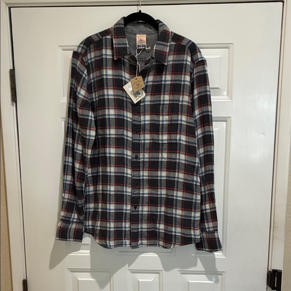 Faherty reversible organic cotton button down shirt